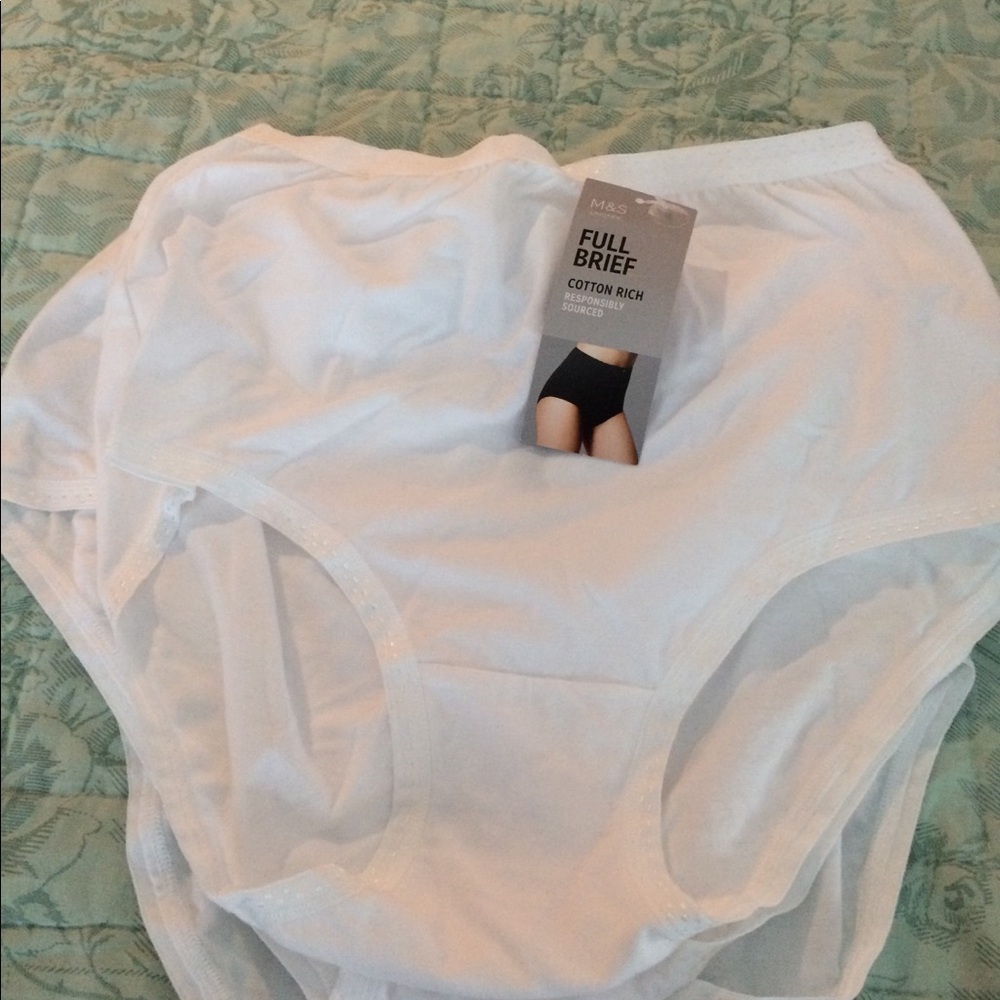 NWT US6/UK10 Marks & Spencer Cotton Full Brief 3-pack